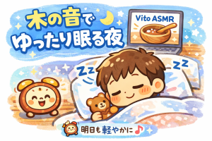 木の音に包まれて、やさしく眠る夜